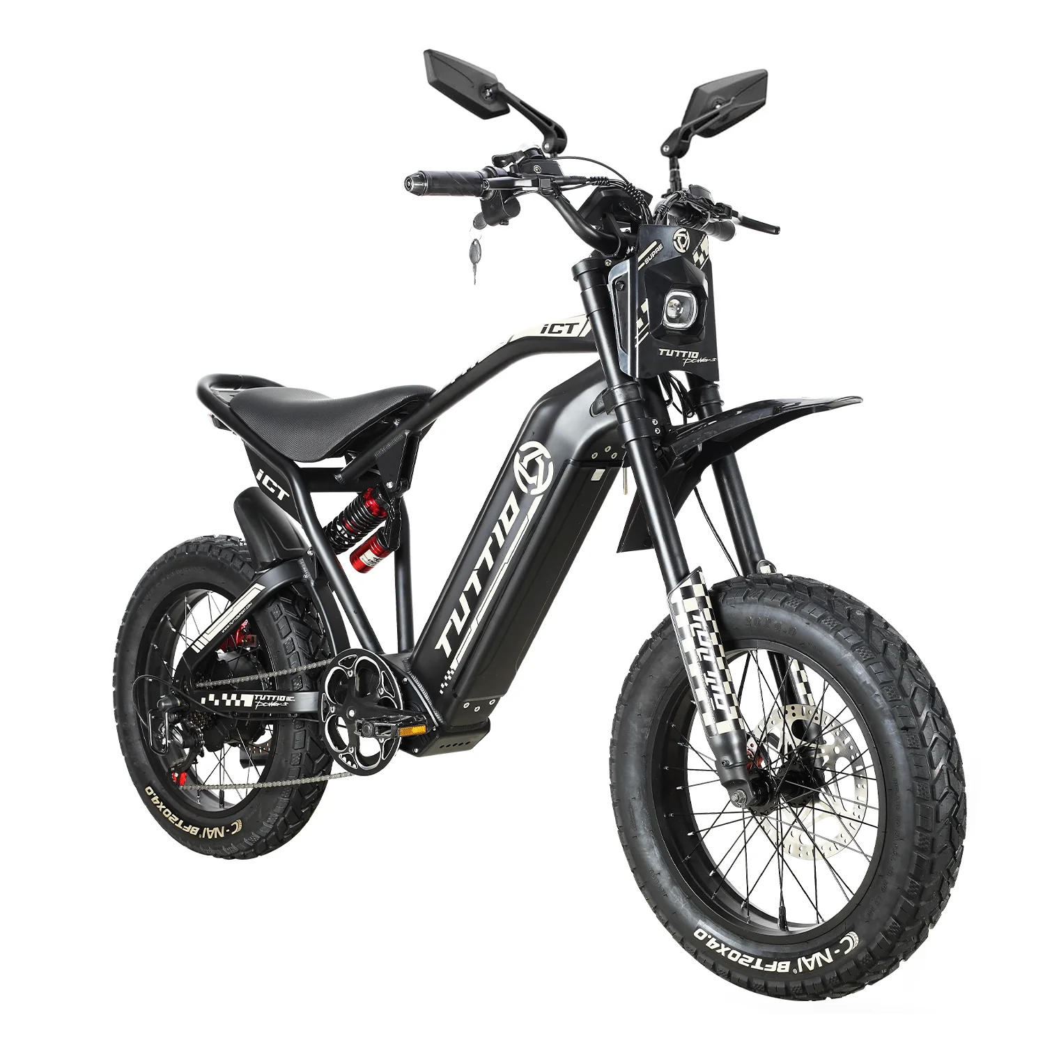 Tuttio ICT Electric Bike With Bike Mirror - Image 3